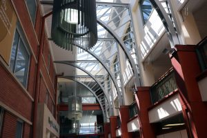 The interior of the Gentry building